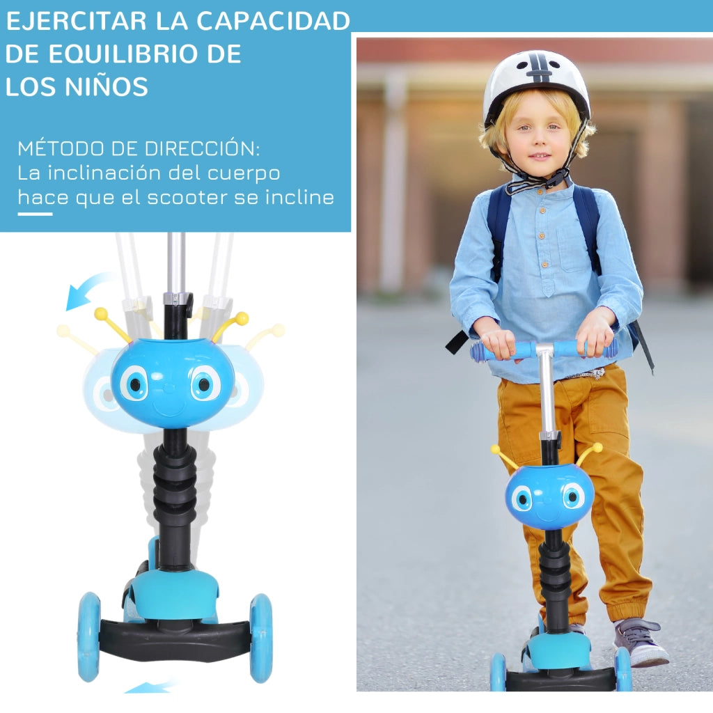 Patinete 3 in 1 per Bambini ¨C Minimal ¨C Blu 62x25x72,5 cm