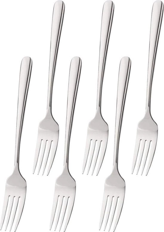 Set di forchette Bon Appétit, 6 pezzi, acciaio inossidabile, 19 cm, forchette da tavola, forchette, lavastoviglie, pesanti e di alta qualità
