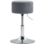 Sgabello cucina regolabile 52-66 cm ¨C Xylo ¨C velluto grigio girevole 360¡ã