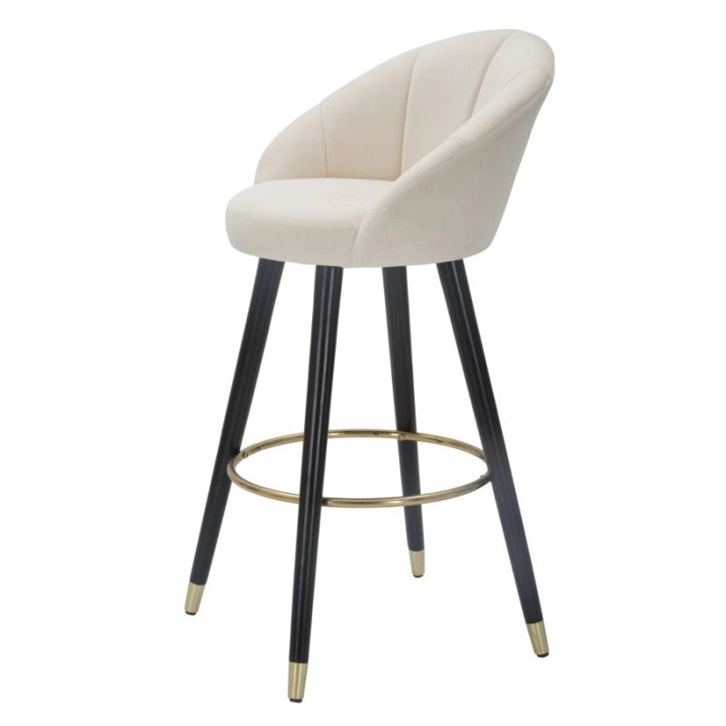 Sgabello Bar Prague Crema cm 55x56x104