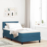 Letto a Sorgente LED con led Blu Scuro 100 x 200 cm Velluto