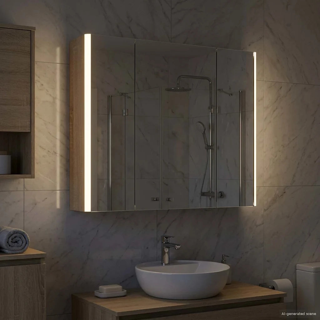 Mobiletto per specchio da bagno Rovere Sonoma 889249
