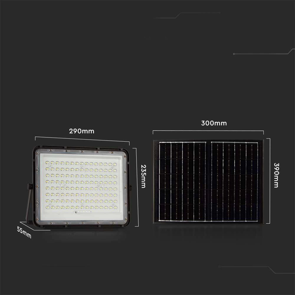 V-TAC Faro LED Solare 20W con Telecomando Timer IP65