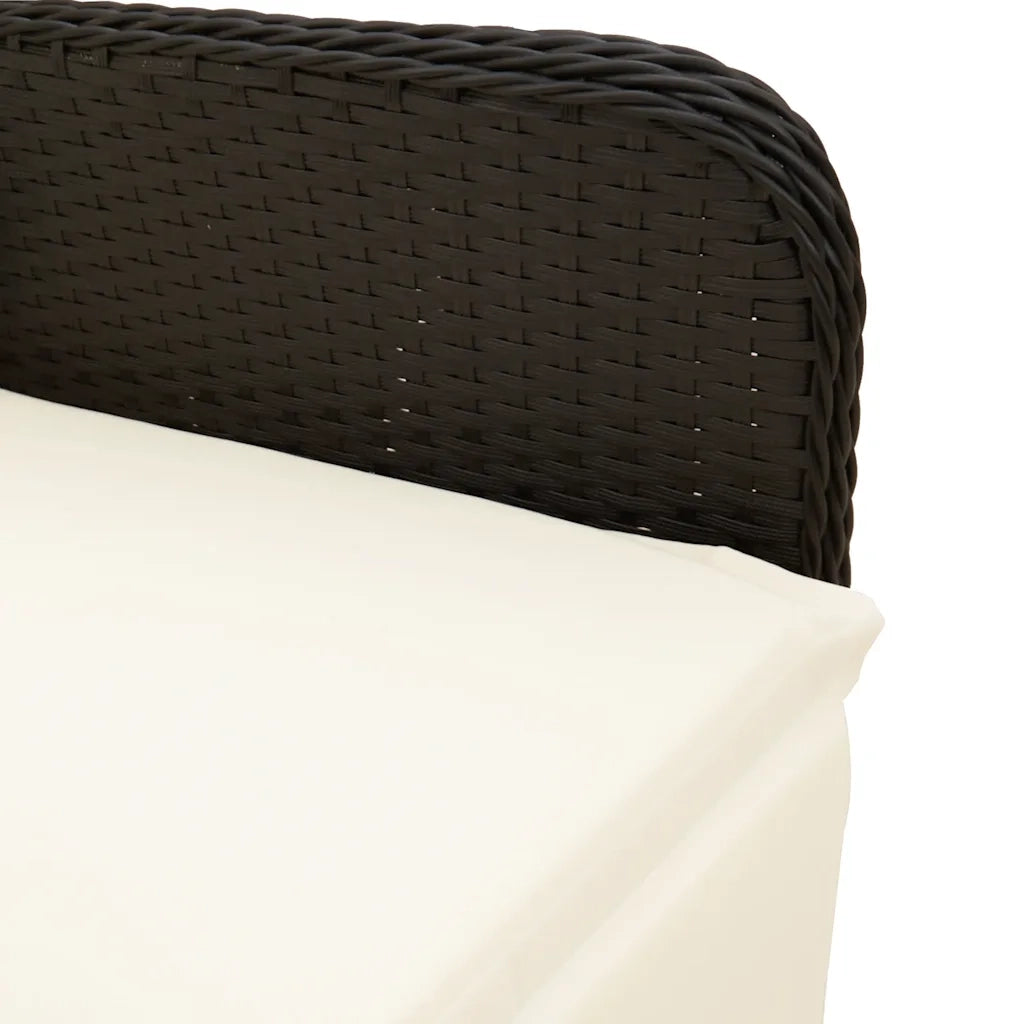 Set Bistrò da Giardino 5 pz con Cuscini in Polyrattan Nero 3276977