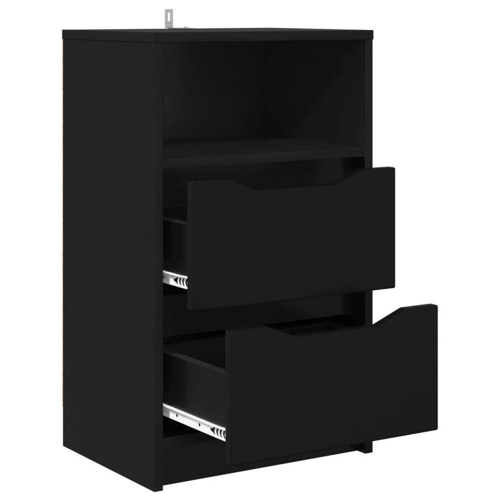 Comodini 2 pcs Nero 40 x 30 x 467 cm Legno multistrato 888910