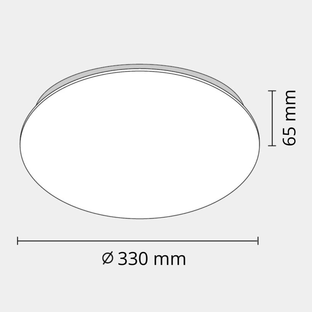 Plafoniera LED Polux ADAR bianca 33cm 17W 4000K IP44