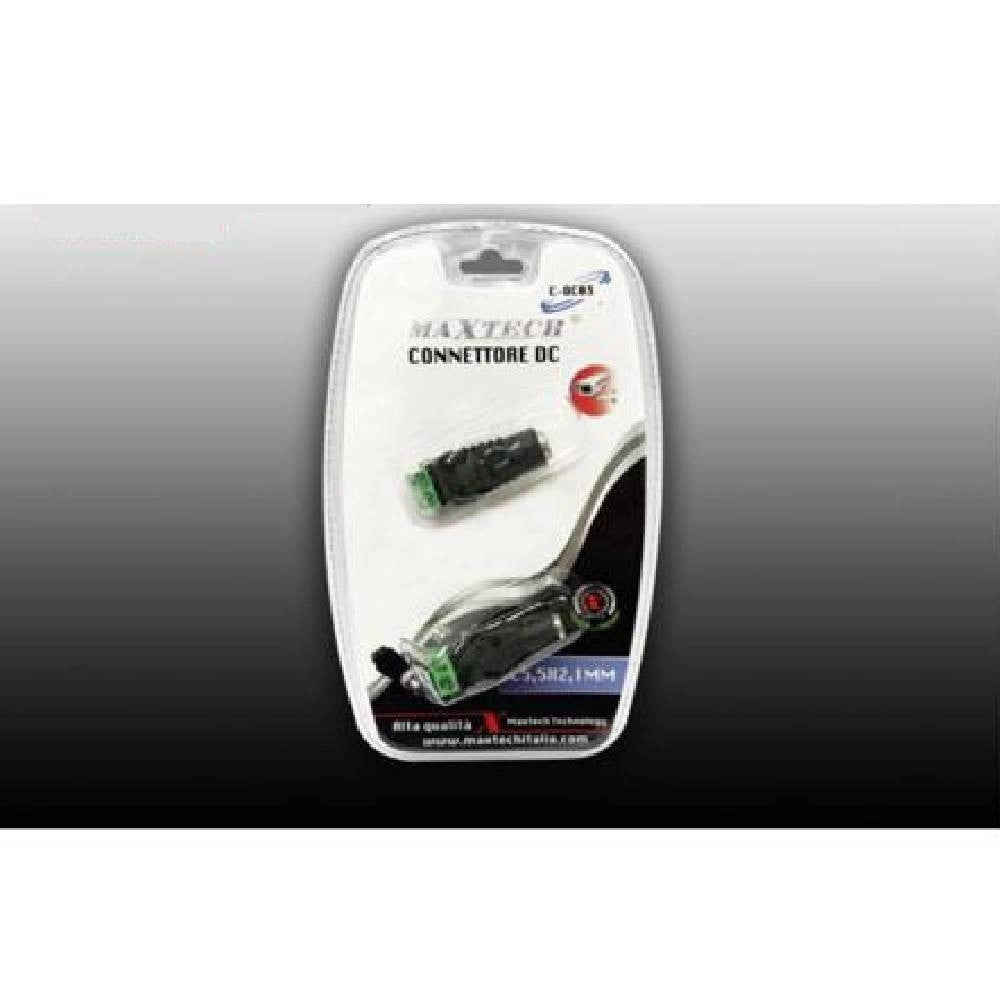 Trade Shop - Connettore Dc 5.5x2.1mm Adattatore Femmina Alimentazione Telecamere Maxtech C-dc03 -