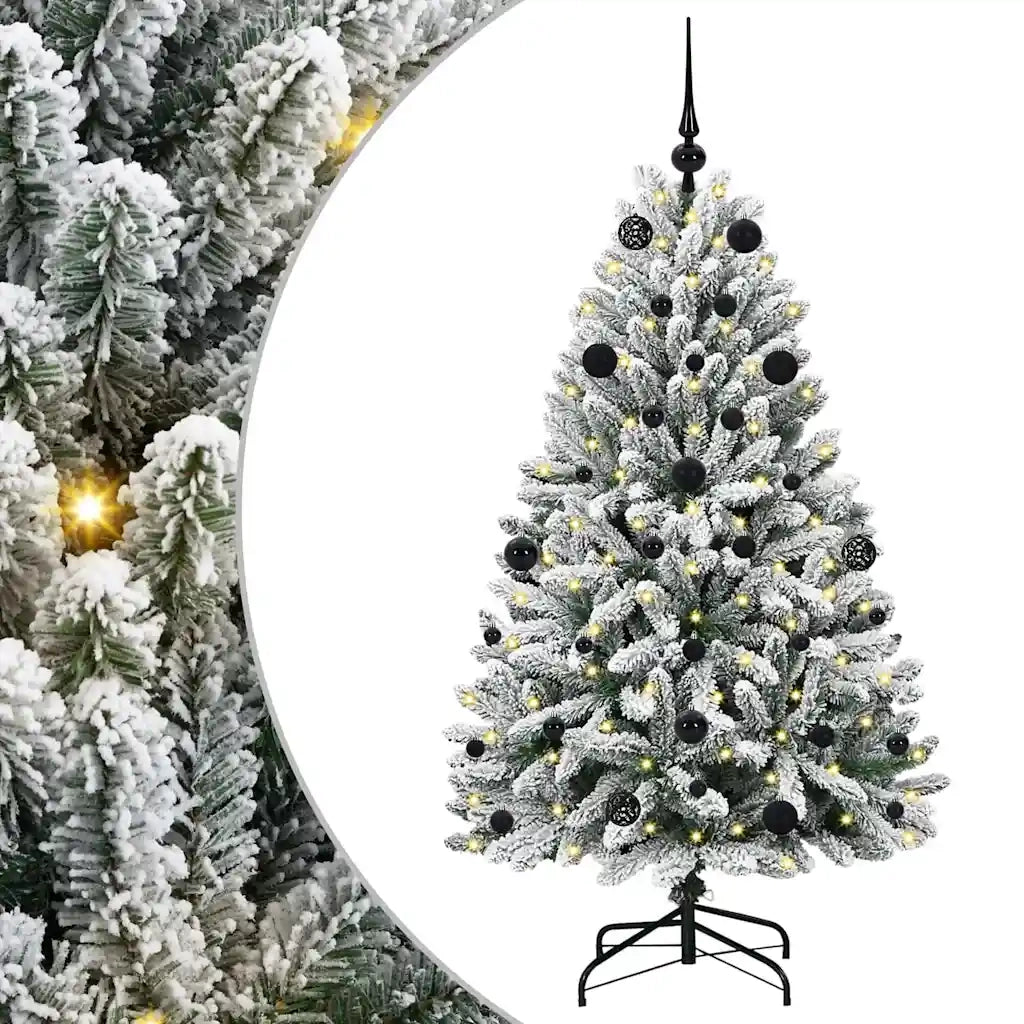 Albero di Natale artificiale con 150 LED Verde e Bianco 150 cm 3395740