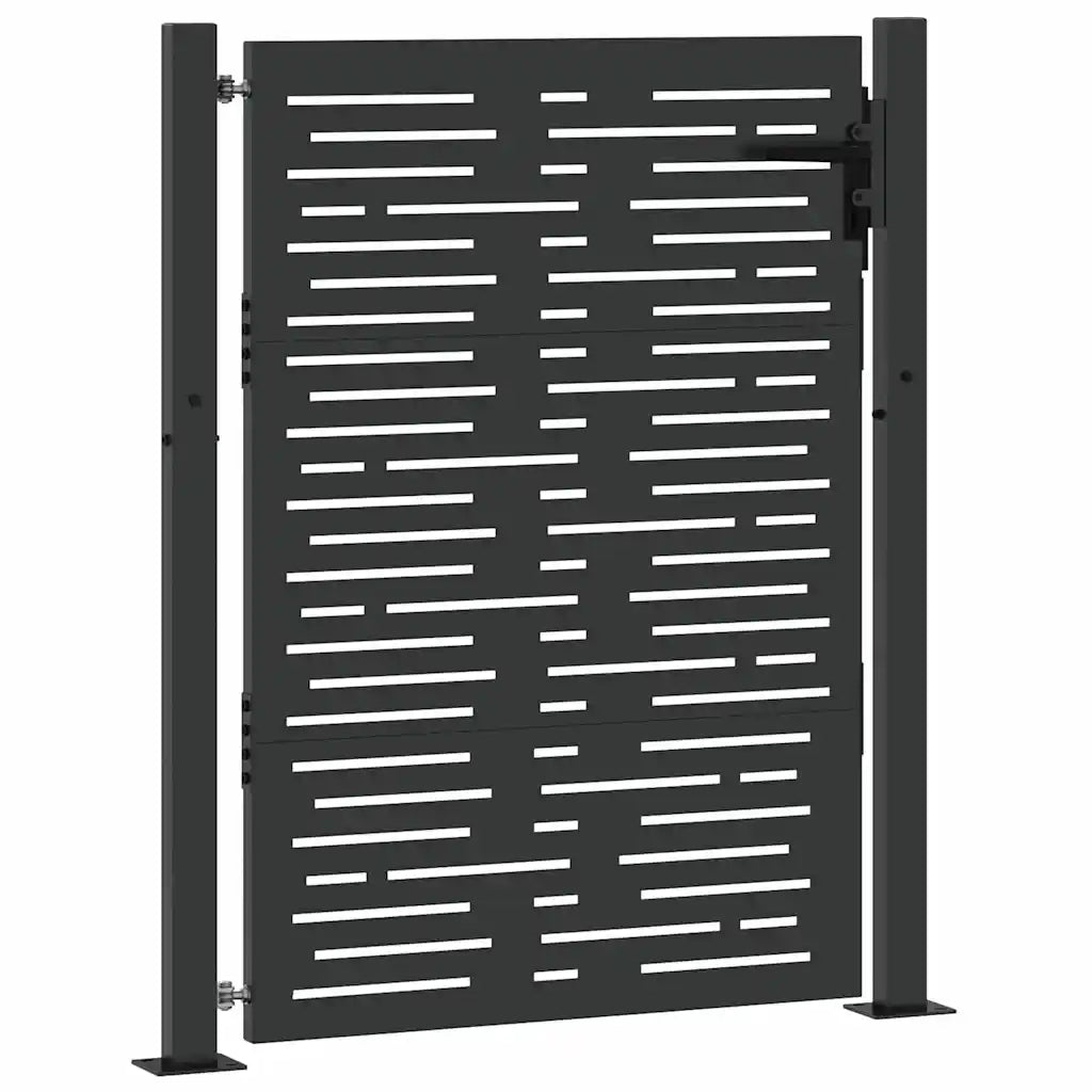 Cancello da giardino con blocco Nero 110 x 155 cm CFW2560773