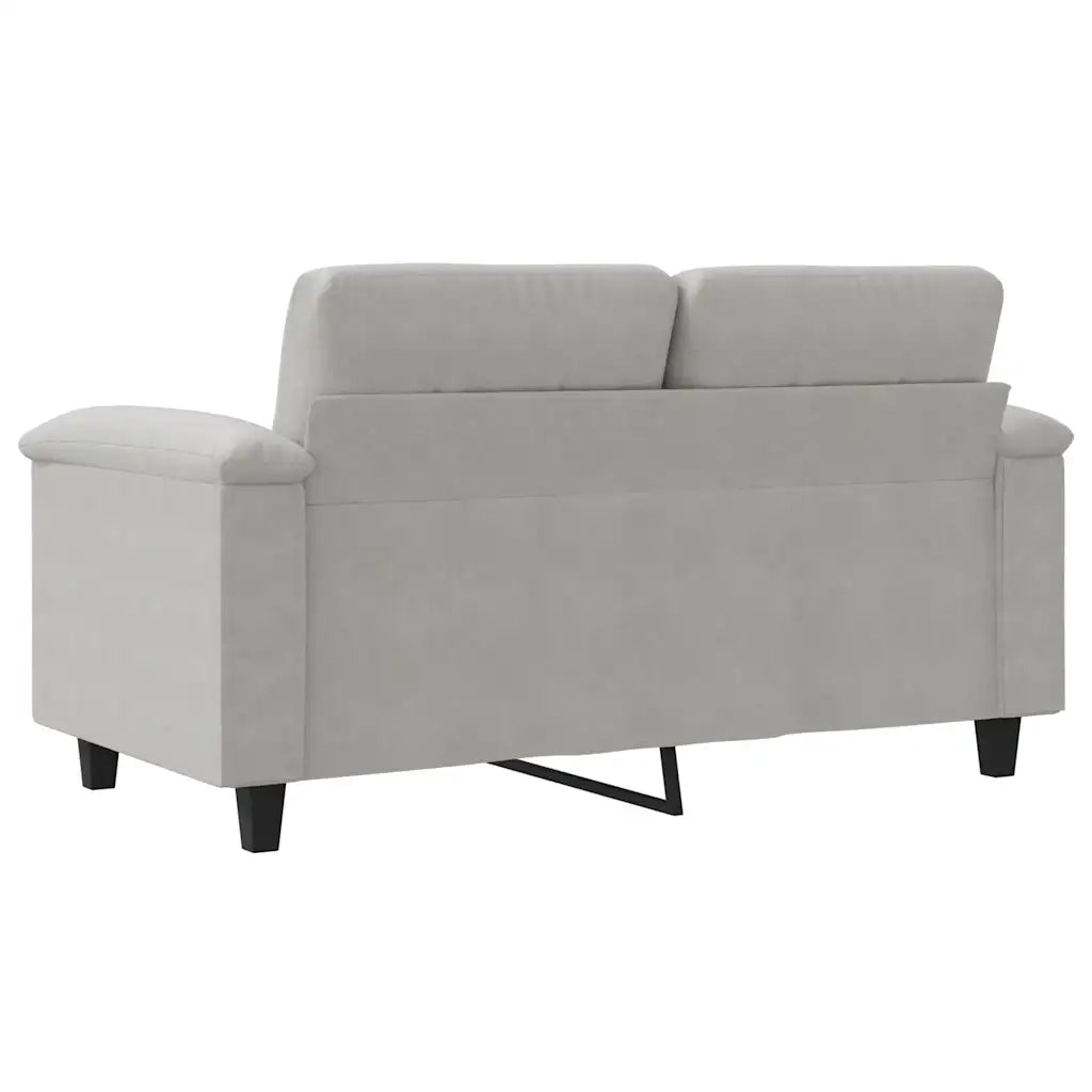 Divano a 2 Posti-Sofa 2 Posti Grigio Chiaro 120 cm in Tessuto Microfibra