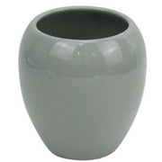 Trade Shop - Bicchiere Porta Spazzolini Ceramica Grigio Moderno Accessorio Arredo Bagno 79253 -