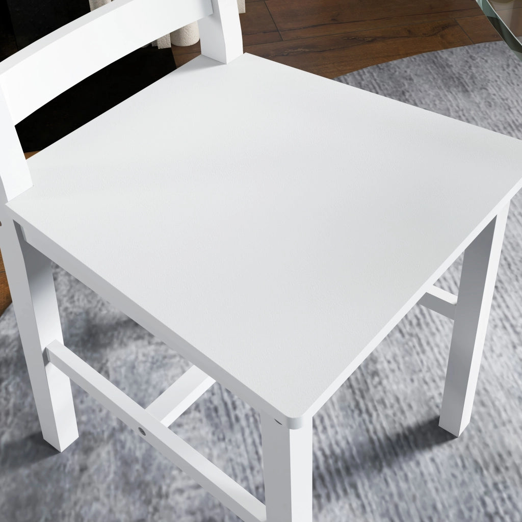 Sedia da Pranzo in Legno Massello ¨C Minimal ¨C Bianco