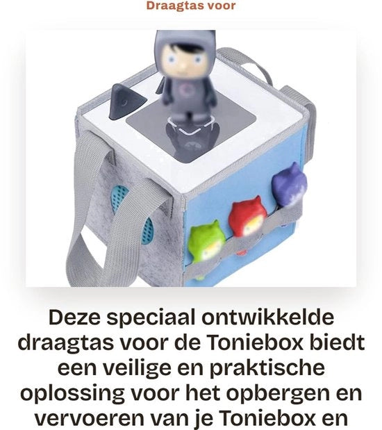 Accessorio per Toniebox con Tasche Porta oggetti e Fori di Apertura