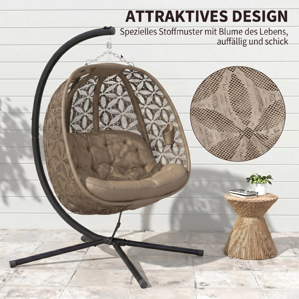 Poltrona sospesa a due posti con cuscino ¨C Minimal ¨C Grigio
