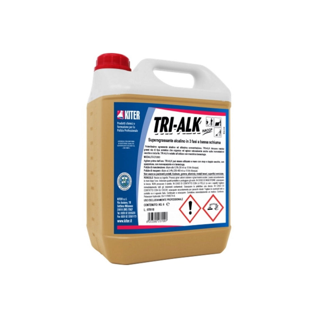 Tri-Alk 6 Kg, Sgrassante Alcalino Forte per Superfici Industriali | KITER