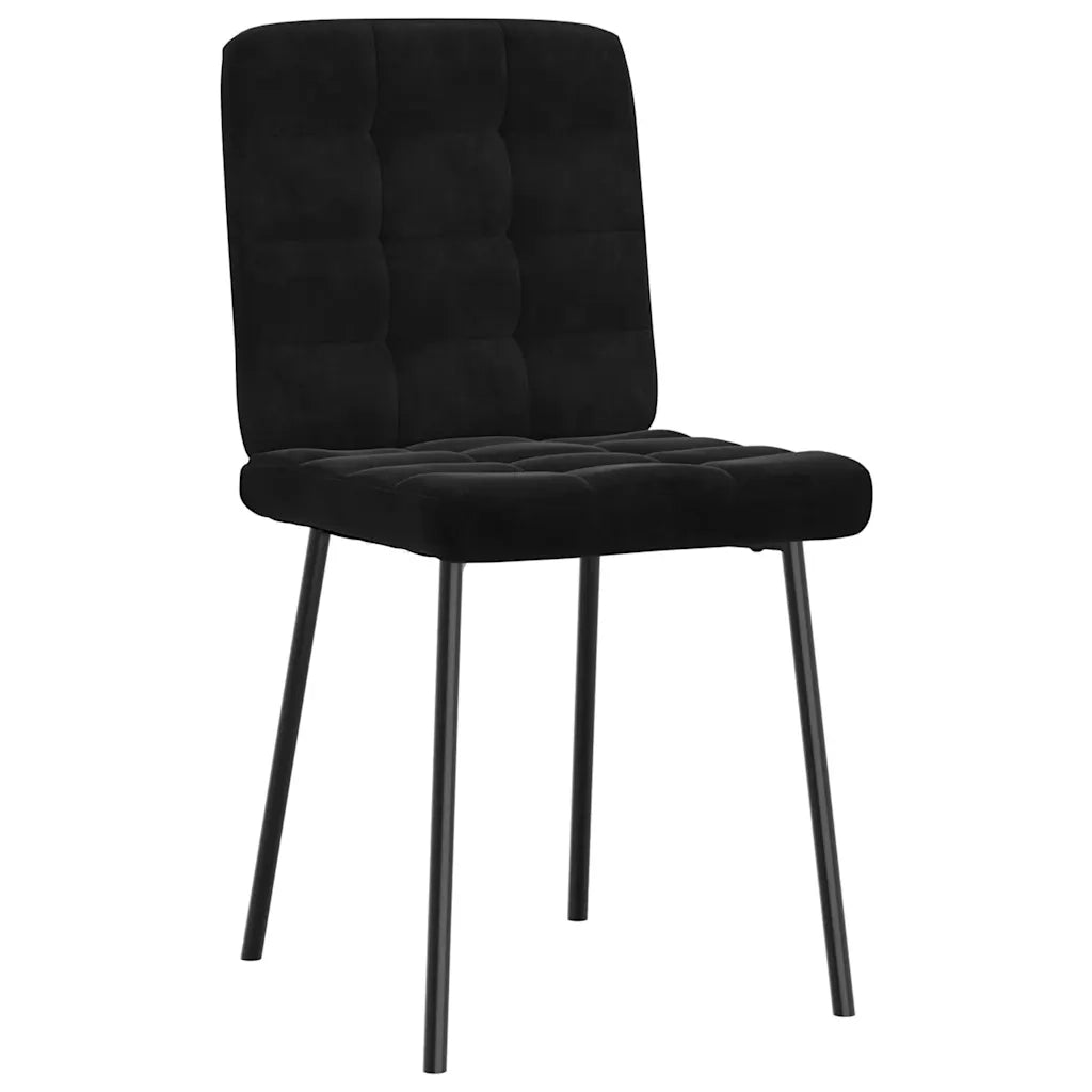 Sedie da Pranzo 2 pz Nere in Velluto 4101086