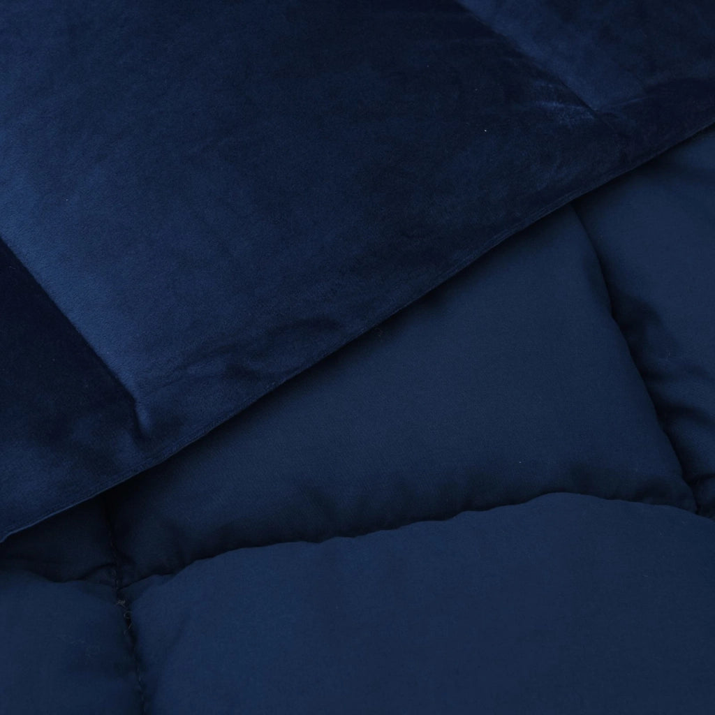 Duvet Invernale Trapuntato Blu Scuro 200 x 200 cm Microfibra 42026136