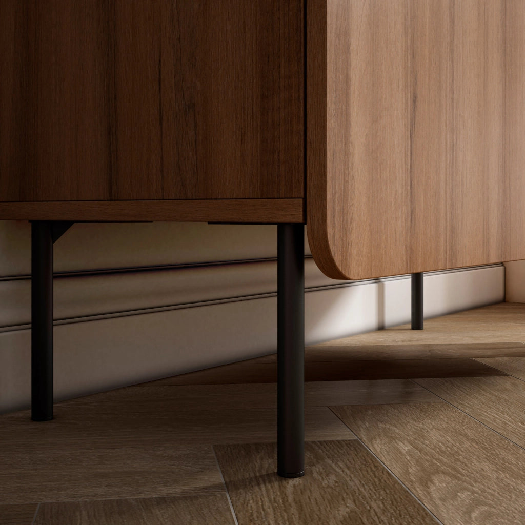 Mobile portascarpe Herdasa effetto noce 90×80×34?cm