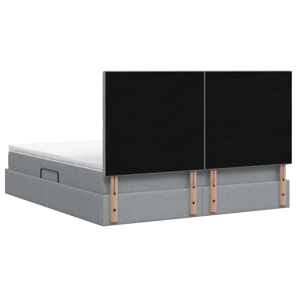 Letto con contenitore LED e materasso Grigio Chiaro 3460017