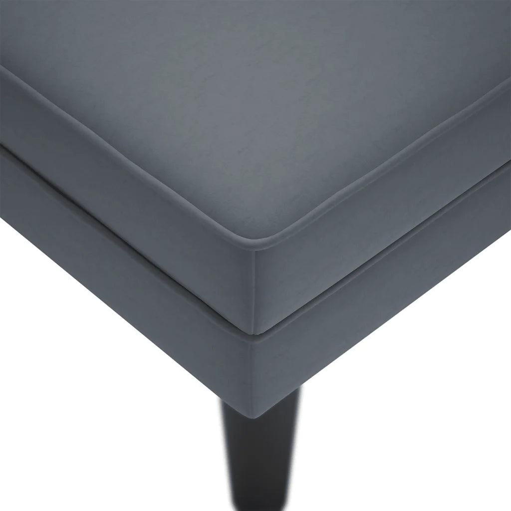 Sdraio con Cuscino e Bracciolo Destro in Velluto Grigio Scuro 4009808
