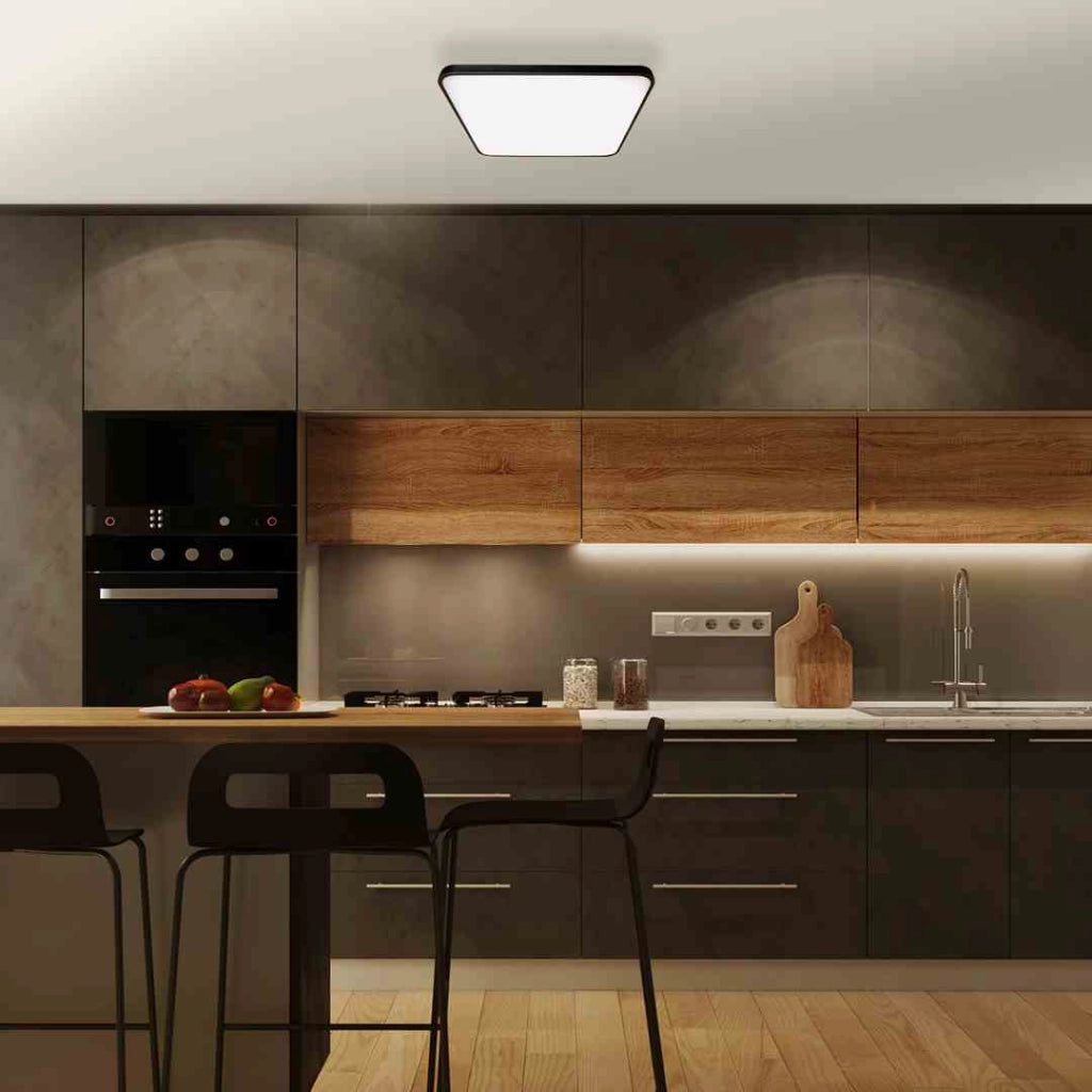 Plafoniera LED Milagro Fabio quadrata 47cm 35W nera