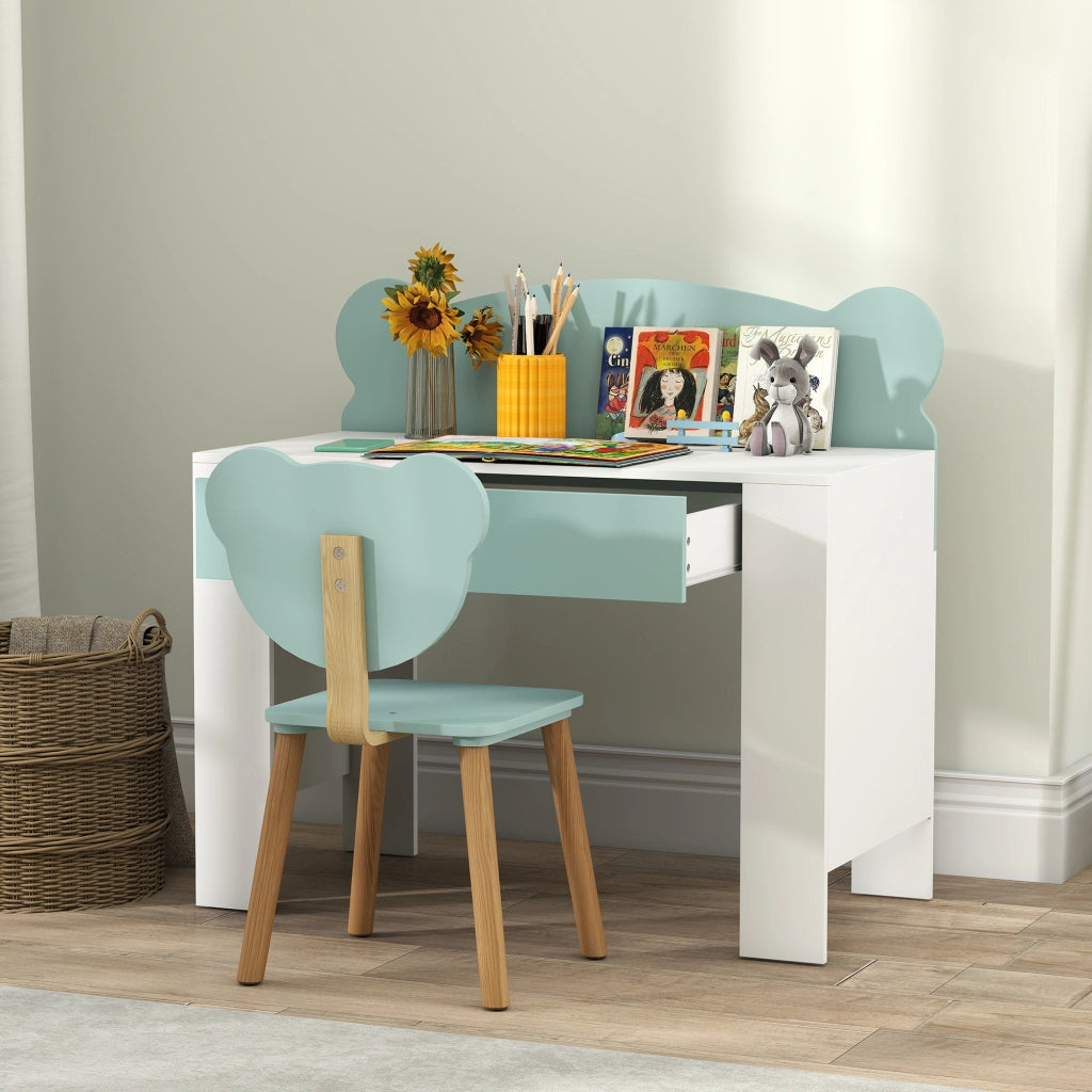 Scrivania per Bambini con Cassetto e Sedia ¨C Minimal ¨C Verde