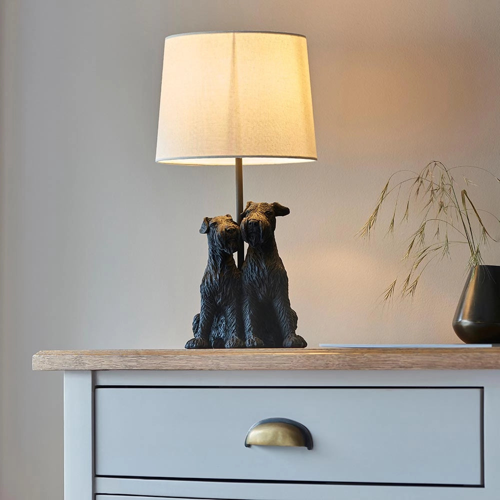 Lampada da tavolo Westie resina nera opaca E14 Endon