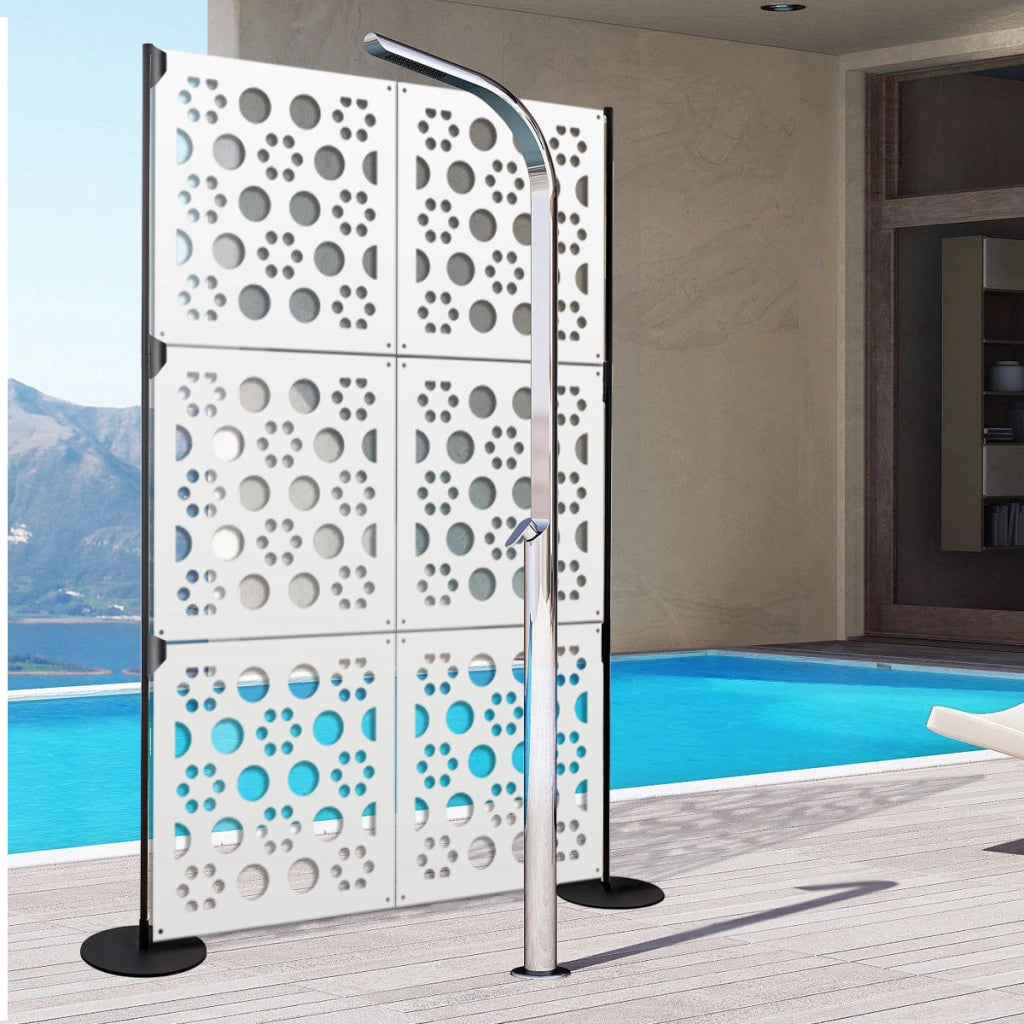 POINTS - Pannello in PVC traforato - Parasole Colore: bianco, Misura: 98x98 cm