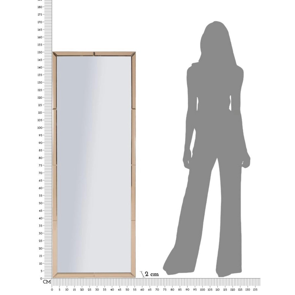 Specchio con Cornice VKH700, Rosa, MDF, 150x55x2 cm