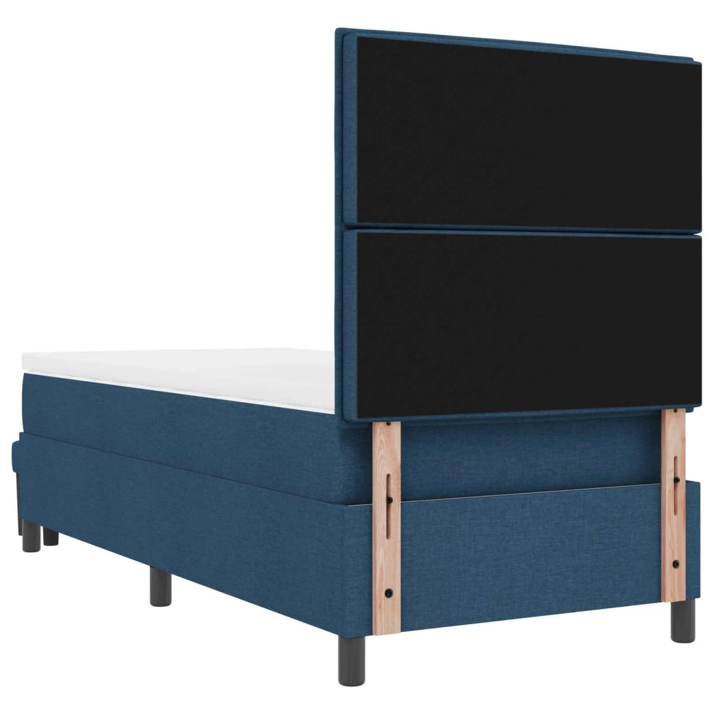 Letto a molle con testiera Blu 90 x 190 cm Tessuto 3343959