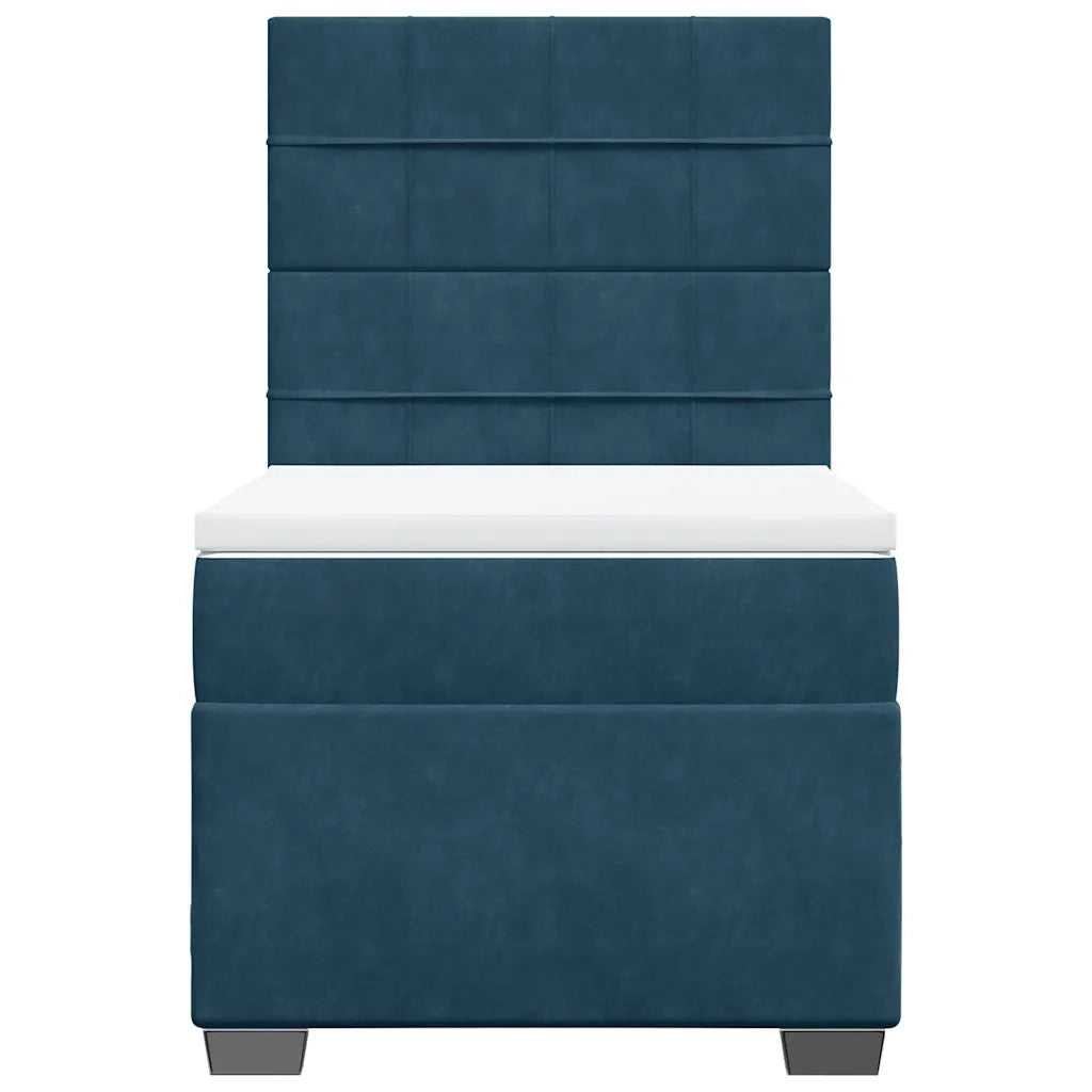 Giroletto a Molle con Materasso Blu 90x190 cm in Velluto 3290790