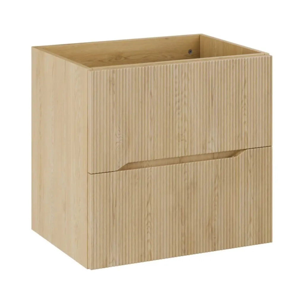 Set da bagno sospeso NATURA 120cm: mobili sotto lavabo 60cm + piano per lavabo
