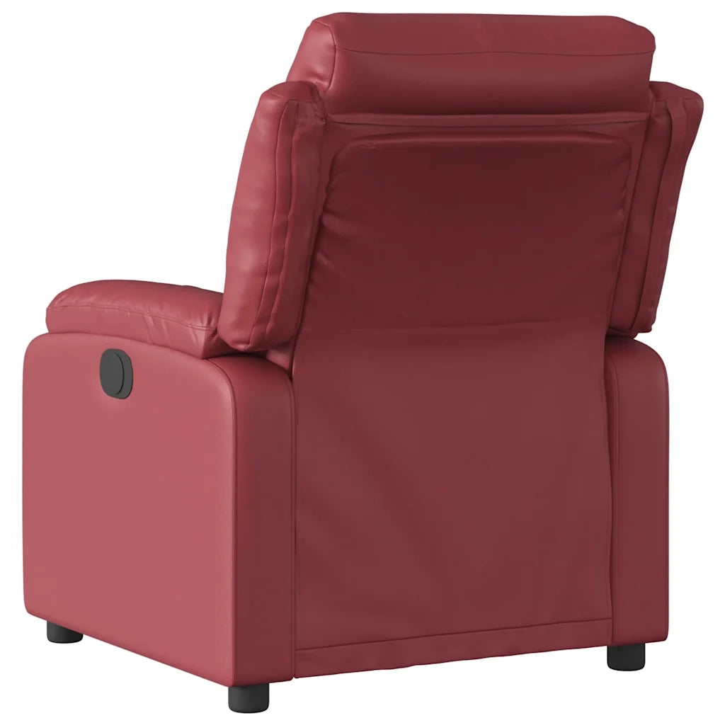 Poltrona Reclinabile Rosso Vino in Similpelle 373490