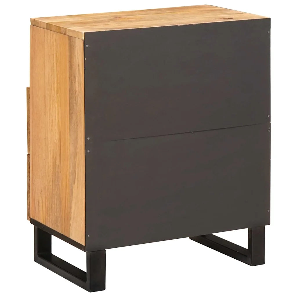 Comodino | Armadio da Notte | Mobiletto da notte con cassetto Naturale 50 x 33 x 60 cm