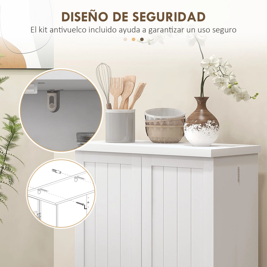 Armadio da Cucina con Ante e Ripiani ¨C Minimal ¨C 60x30x104 Bianco
