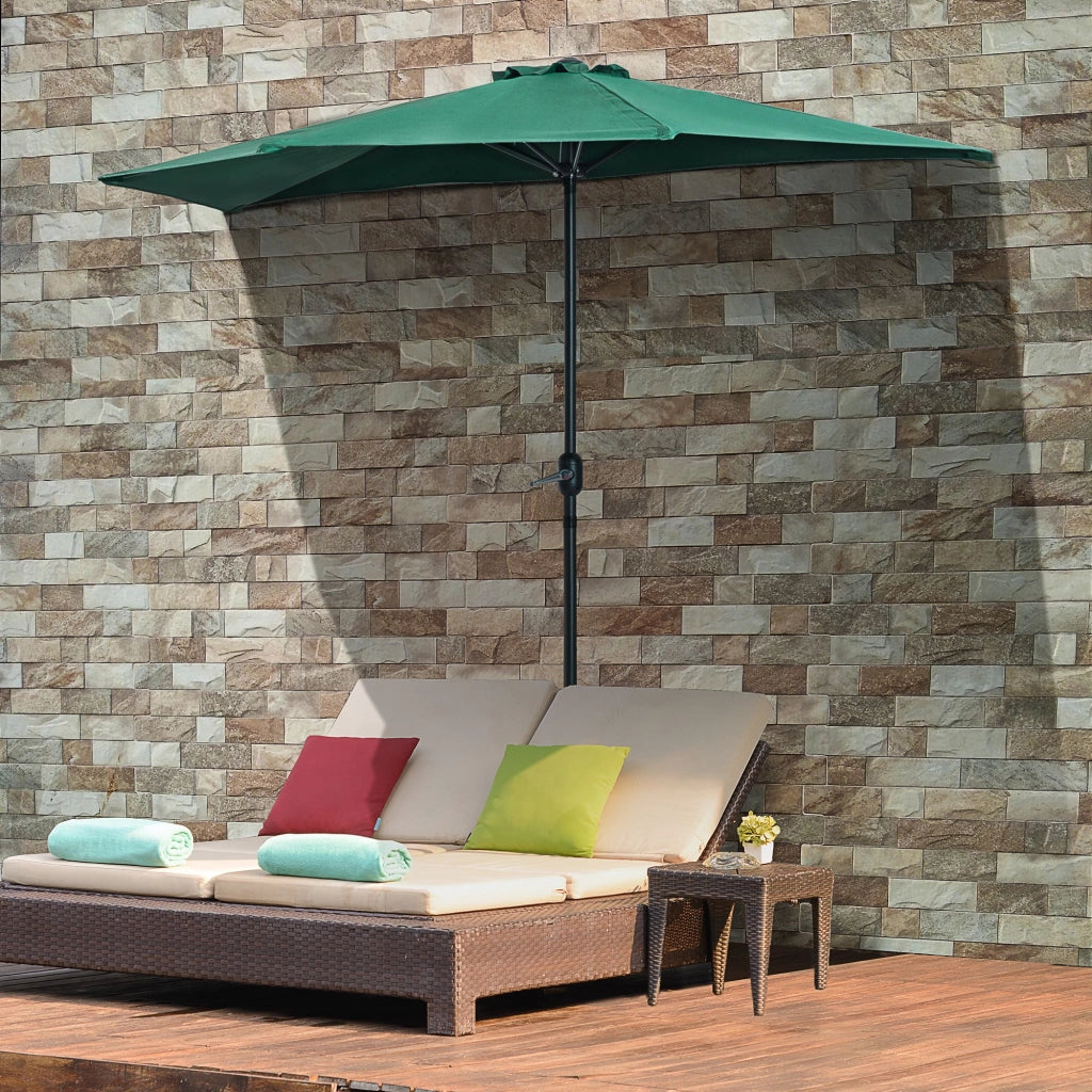 Ombrellone da balcone ? 2,7 m ¨C Minimal ¨C verde metallo poliestere