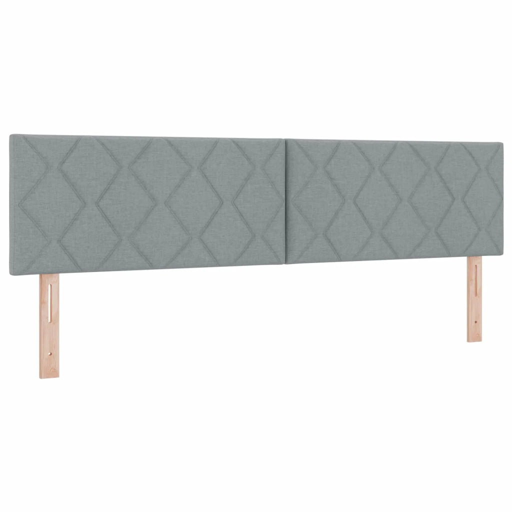 Letto con Box Spring, Materasso e LED Grigio Chiaro Tessuto 3452008