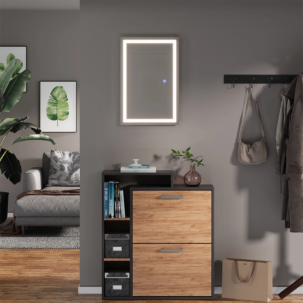 Vicco Specchio bagno Vetro 60 x 40 cm con illuminazione frontale