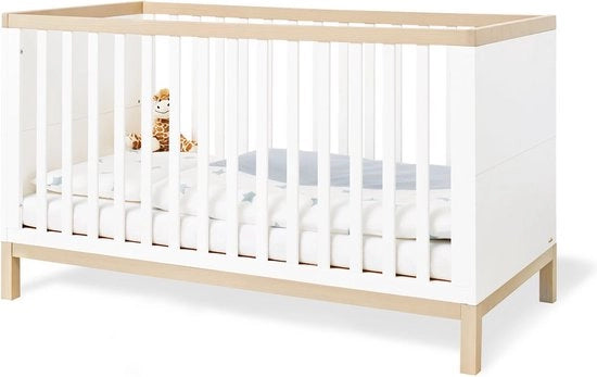 Letto per bambini 'Light' - Letto per bebè - Ombouwbed - In legno massello e finitura a noce - Da assemblare in letto per bambini junior - 145 cm x 75 cm x 84 cm