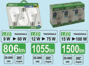 Goccia Led 9W=60W E27 6400K 806 Lm - Bisonte
