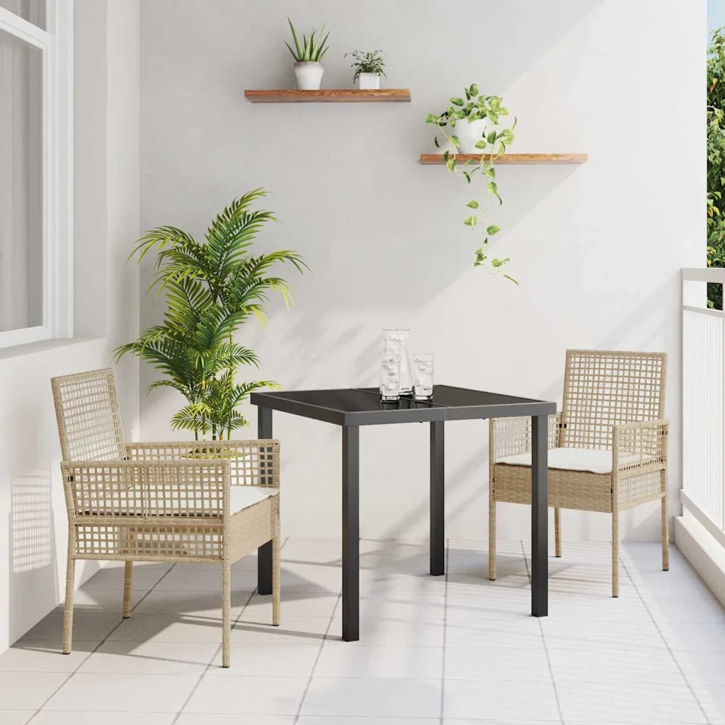 Sedia da Giardino 2 pcs Beige 55 x 53 x 85 cm polyrattan 42003449