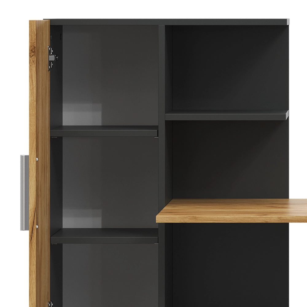 Vicco Scrivania Antracite/quercia dorata 150 x 59 cm