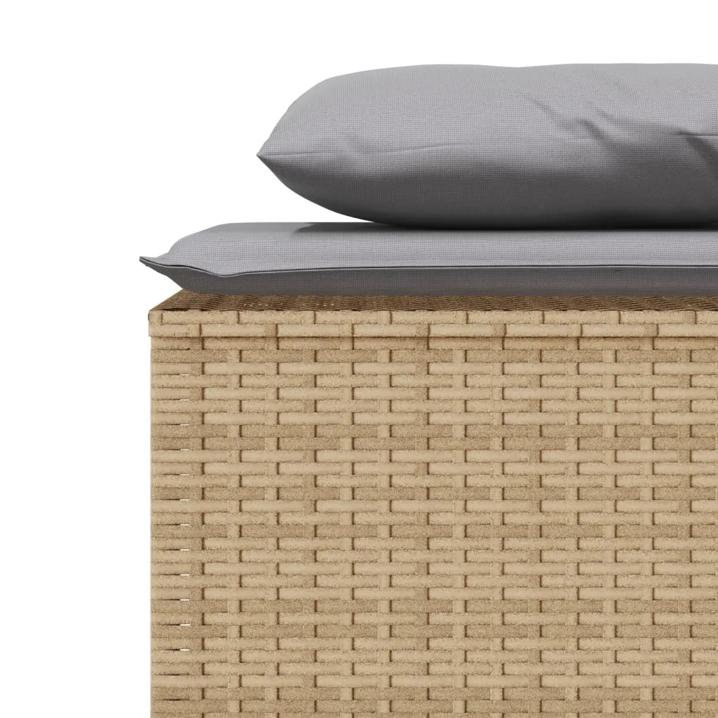 Set da Pranzo da Giardino 3 pz con Cuscini Beige in Polyrattan 4003905