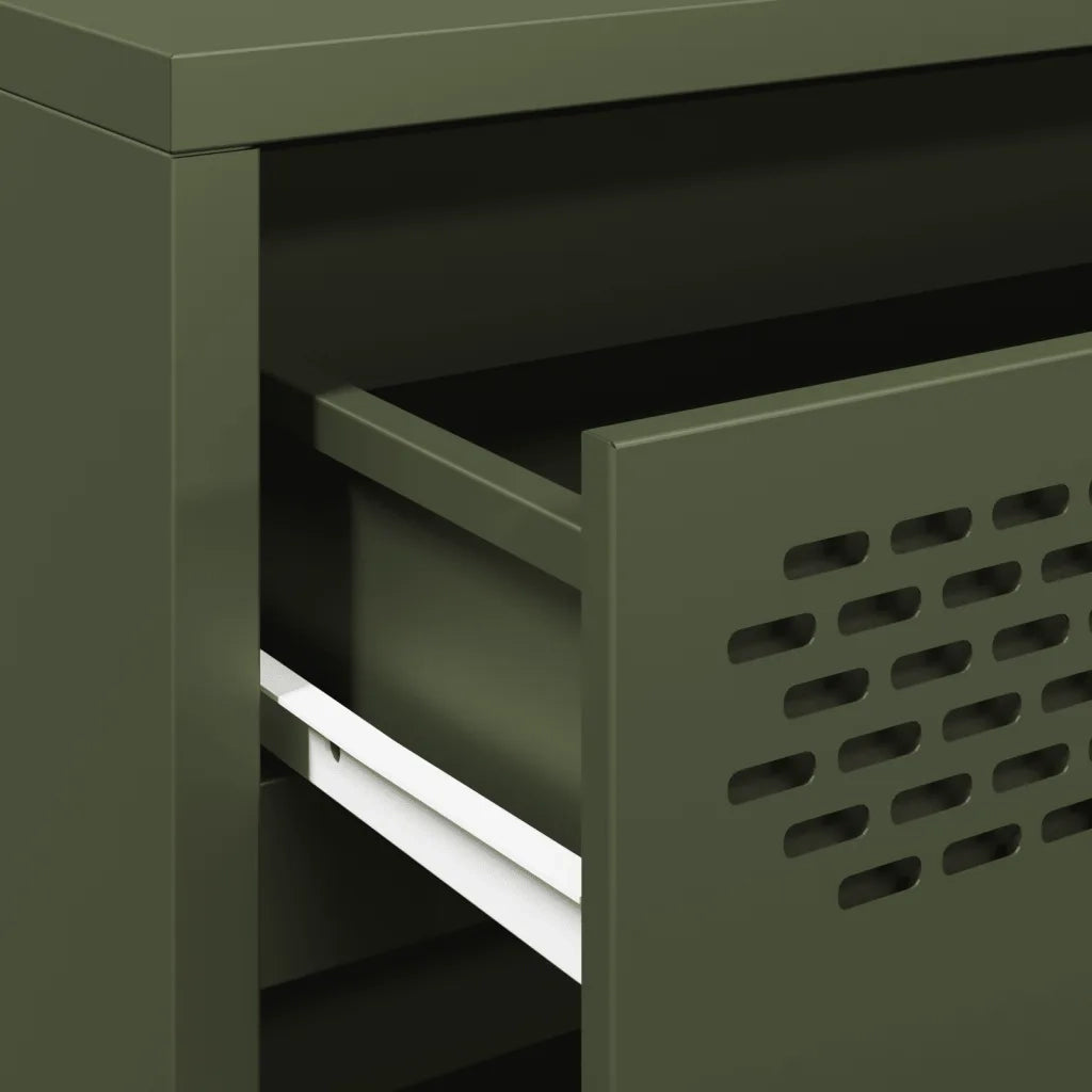 Credenza Verde Oliva 68x39x58,5 cm in Acciaio Laminato a Freddo 851296
