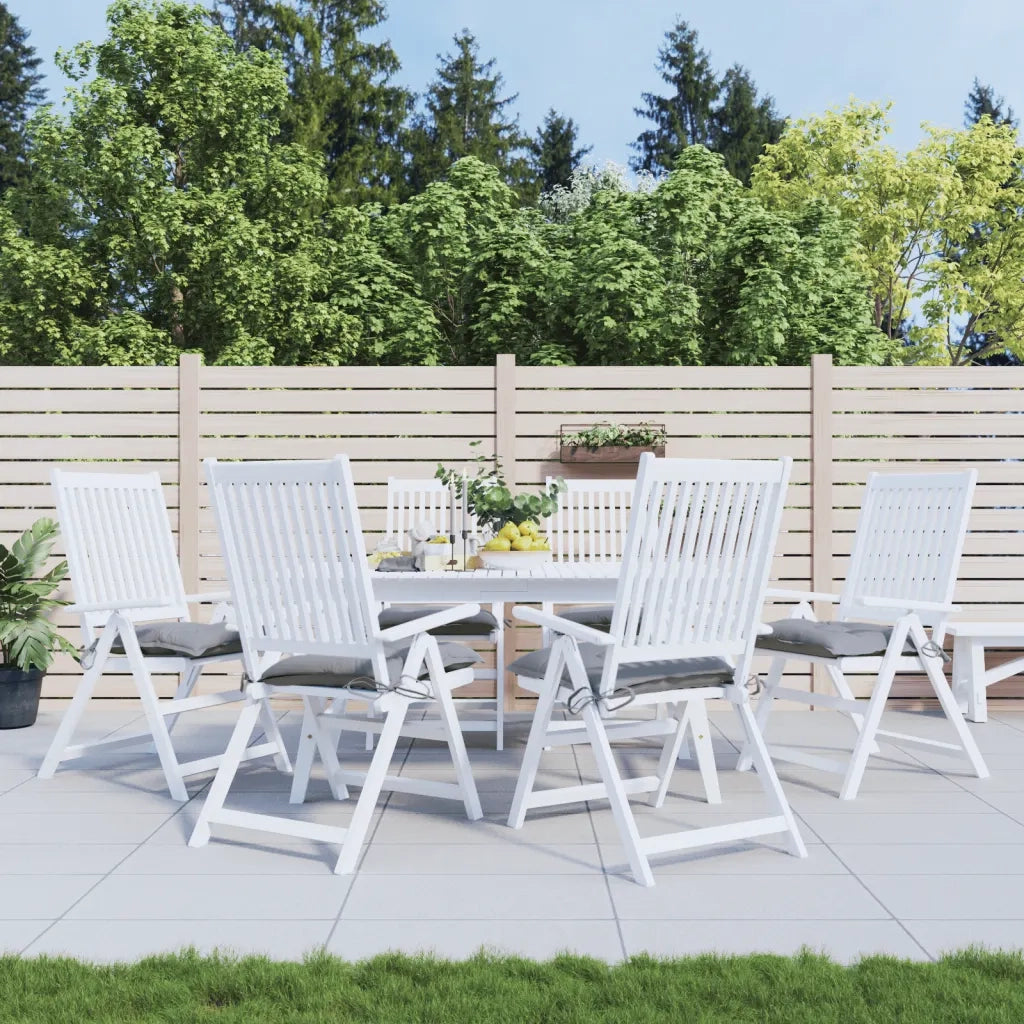 Cuscini per Sedia 6 pz | Cuscini per sedie Grigi 50x50x7 cm Tessuto Oxford
