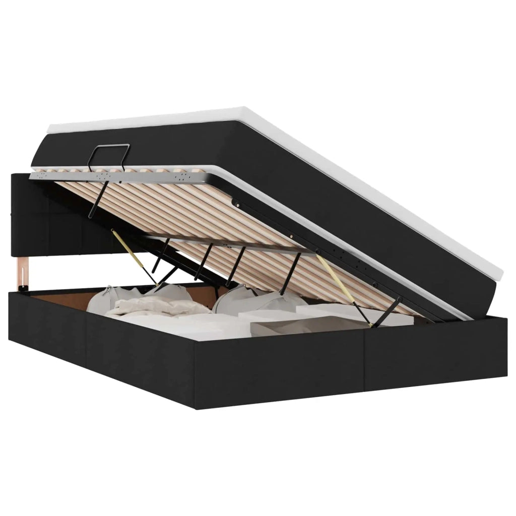 Letto con contenitore e materasso Nero 120 x 200 cm 3370514