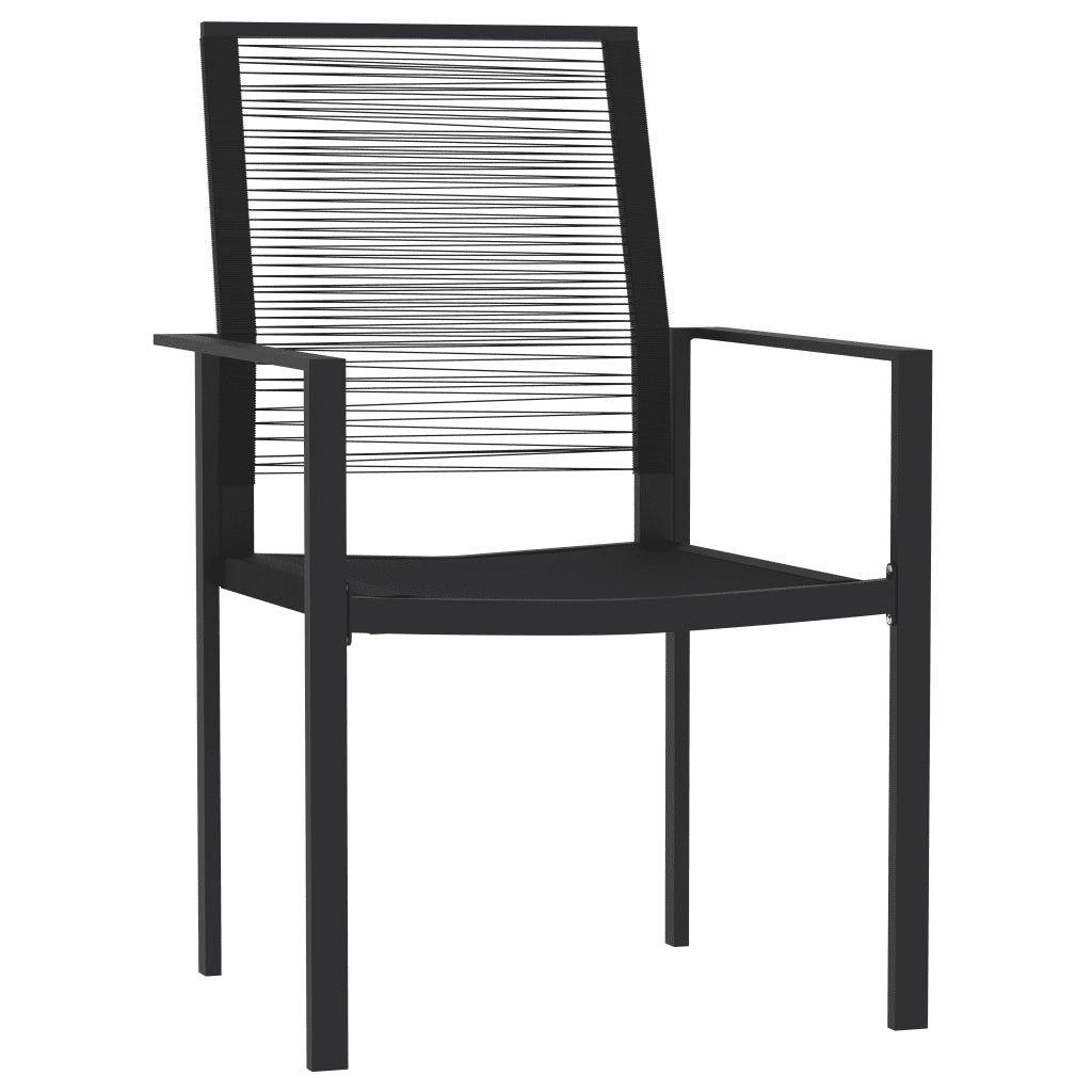 Set Mobili da Pranzo da Giardino 7 pz Nero 3099207