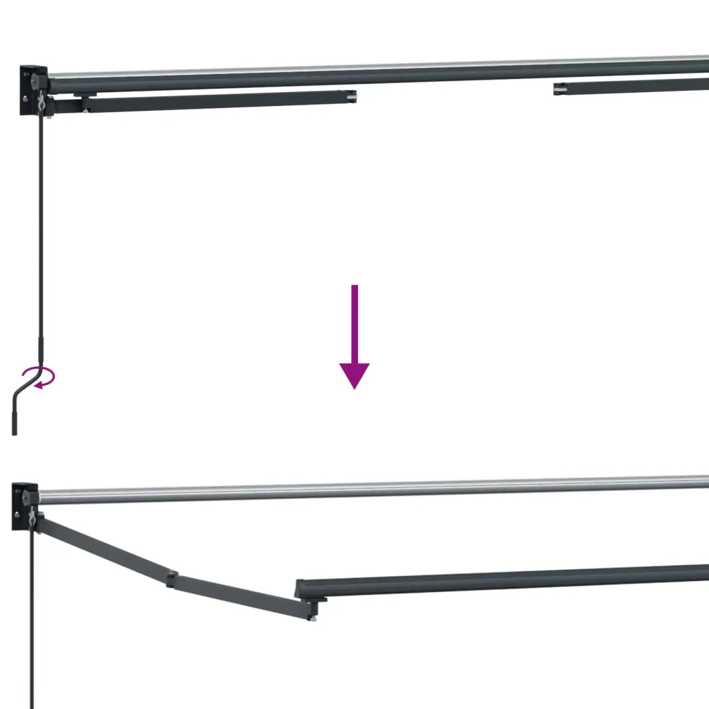 Tenda retrattile manuale con LED 4,5 × 3 m 3419474