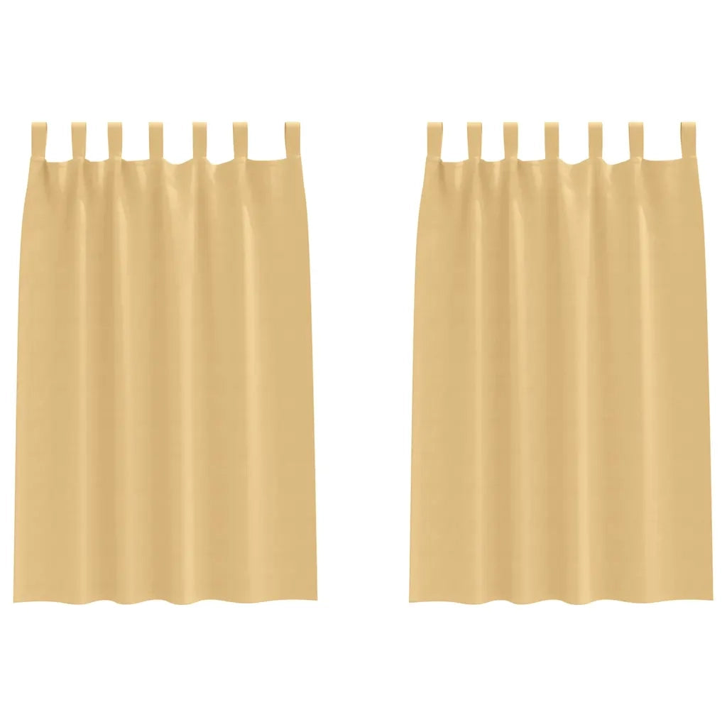 Tende Blackout con Anelli 2 pcs Beige 175 x 140 cm Poliestere 4107534