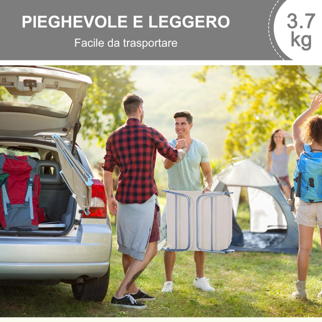Lettino Prendisole Pieghevole ¨C Xylo ¨C Schienale Reclinabile con Cuscino 182x56x24.5cm